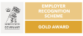 Armed forces covenant - Gold Award - a lion holding a flagpole with a Union Flag
