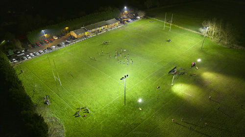 An aerial view of Keyworth Rugby Football Club