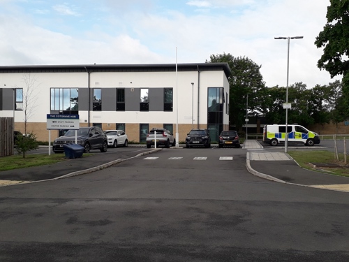 Entrance to Cotgrave Multi-Service centre car park