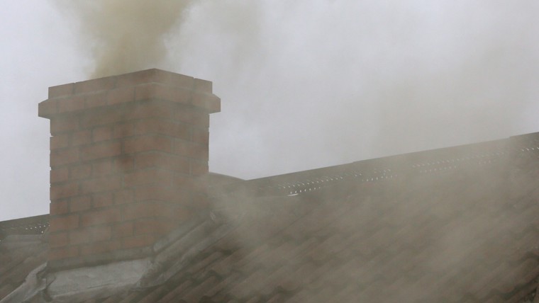 Smoke coming from a chimney