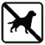 Dog with a line through (no pets allowed)