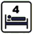 Bed with number above