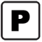 Letter P = parking