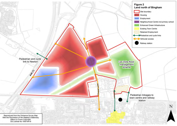 Development on land north of Bingham