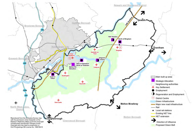 Key Diagram of Rushcliffe