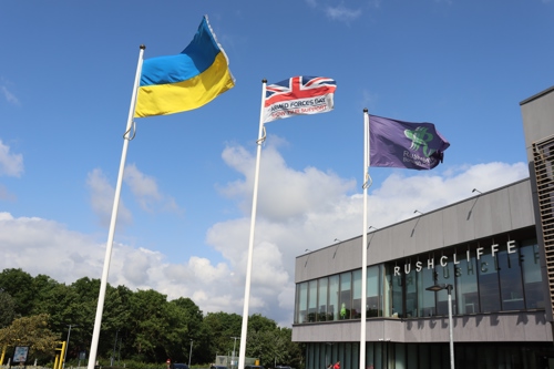 Armed forces flag raised at Rushcliffe Arena