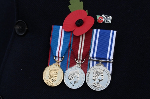 Armistice Day_medals and poppy