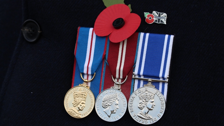 Armistice Day_medals and poppy