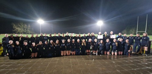 A group photo of the Notts Lincs Derbys Girls' team