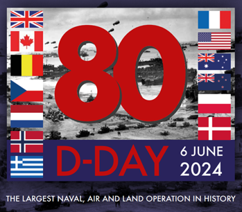 D Day anniversary logo